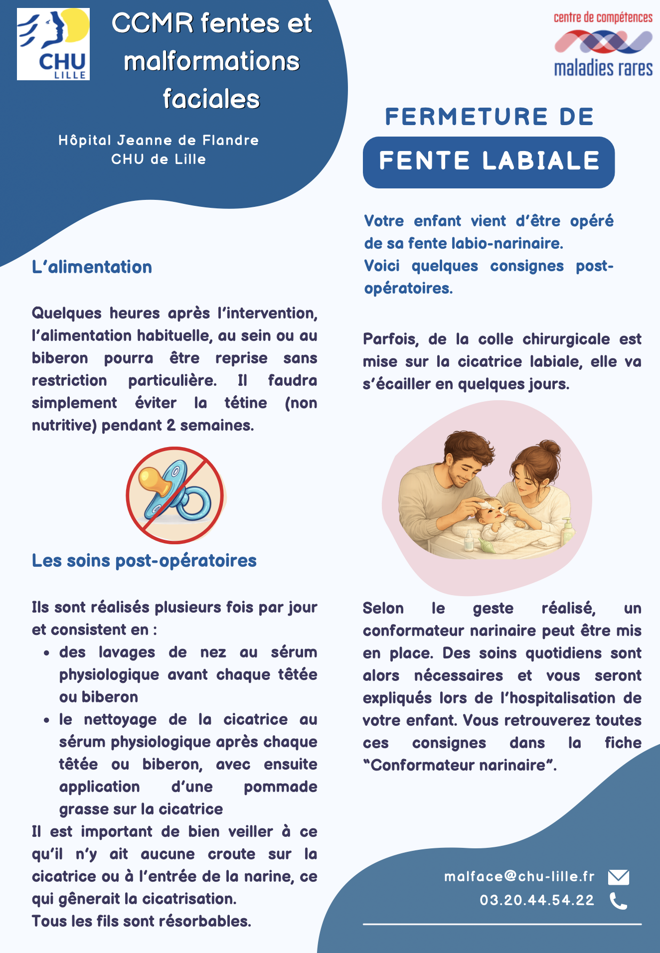 Image fiche fermeture fente labiale CCMR Lille