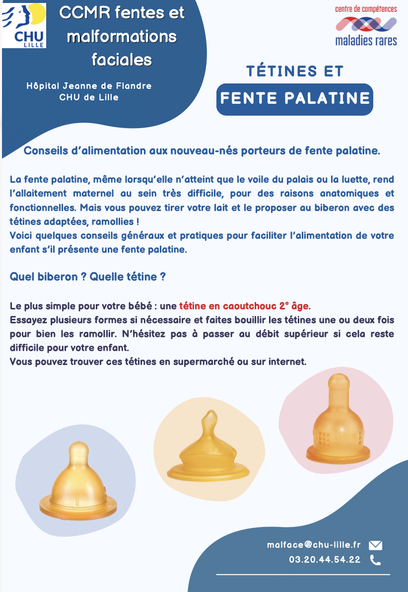 Image fiche tetines et fente palatine CCMR Lille