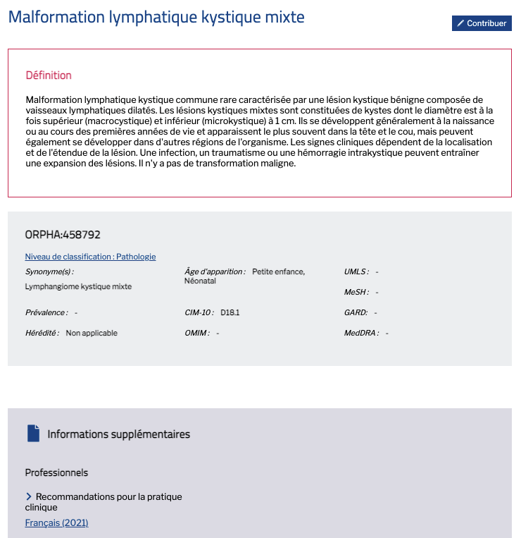Image Orphanet ML kystique mixte