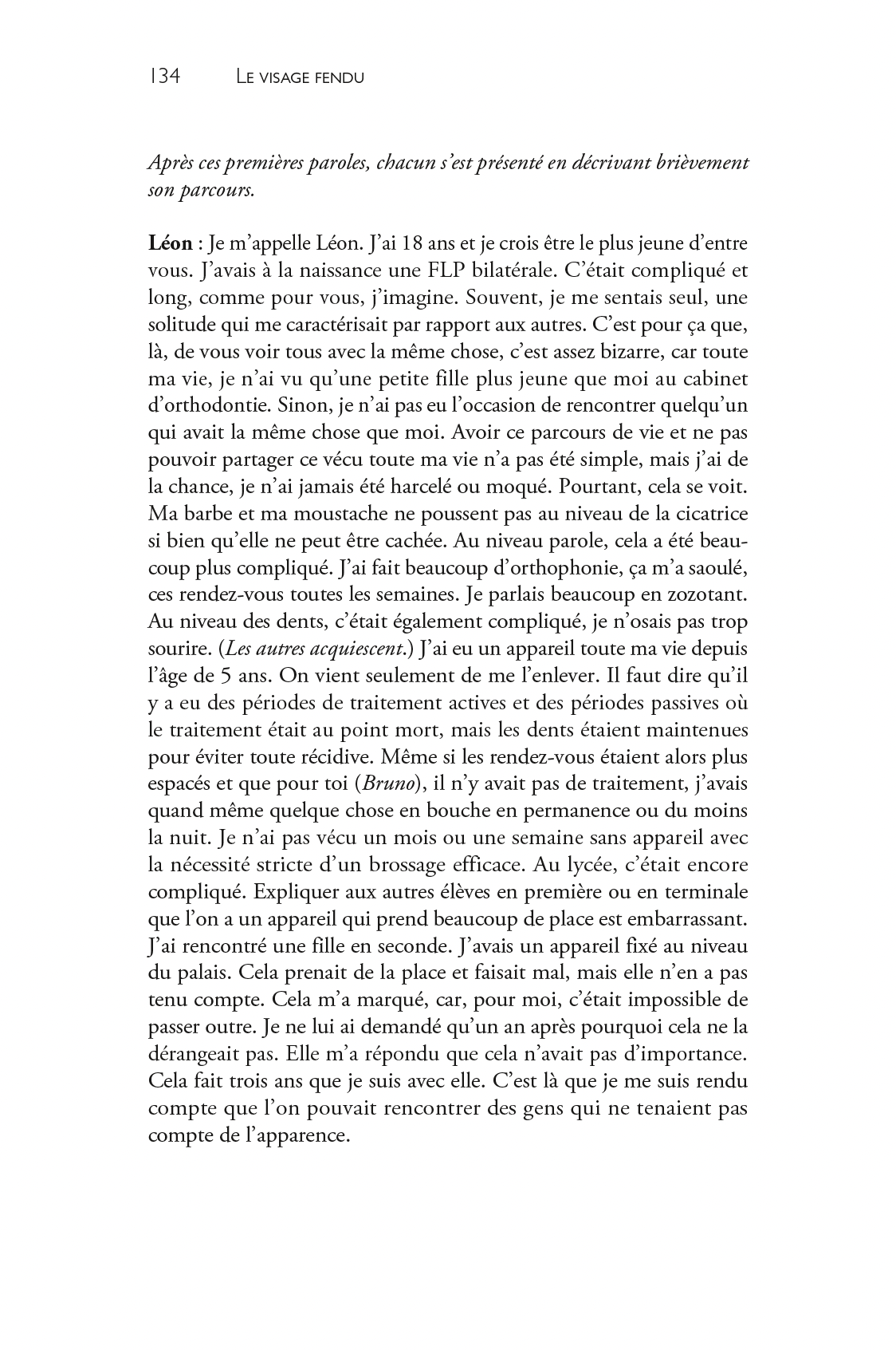 Image p134 livre le visage fendu