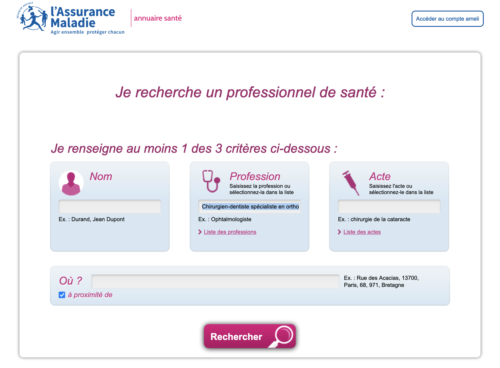 Image Site Annuaire Ameli