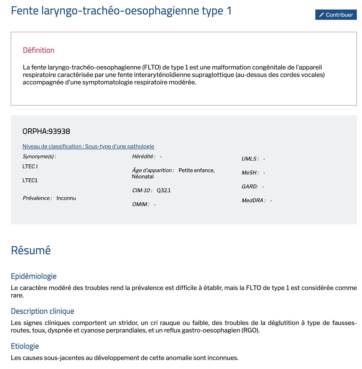 Image Site Orphanet Page FLTO  type1