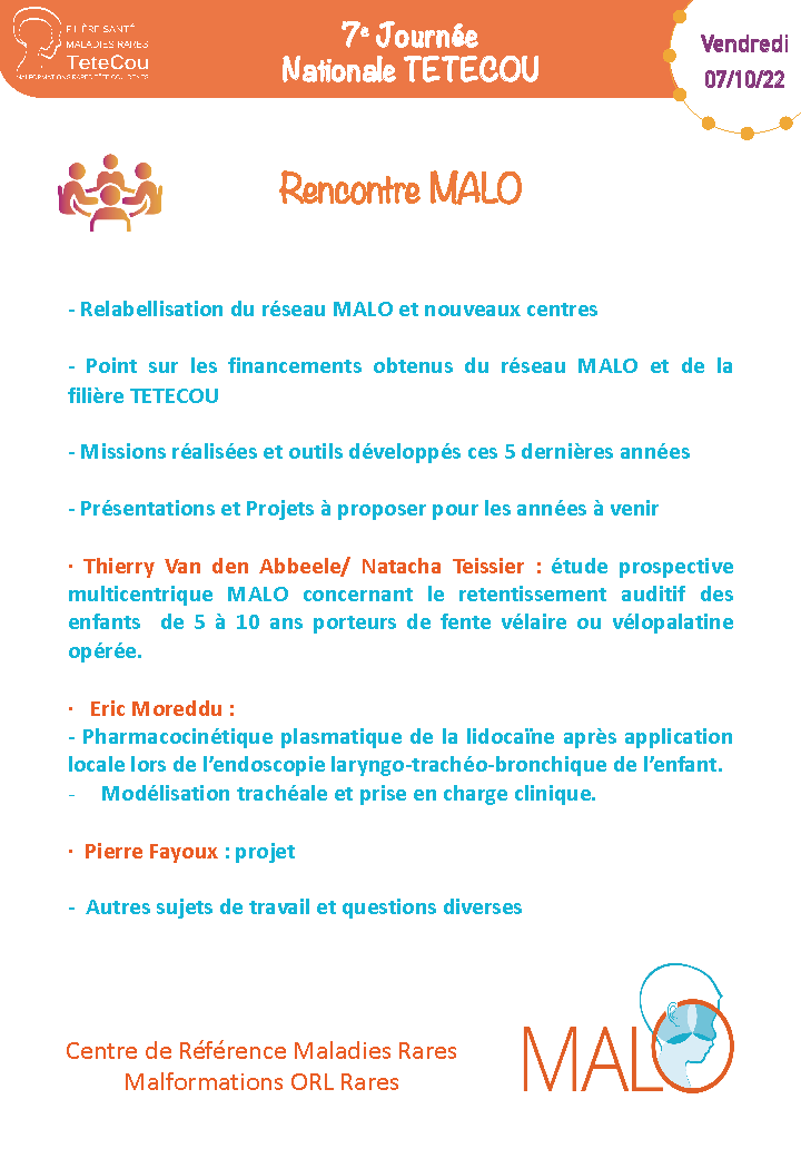 Journée TETECOU 2022 Programme MALO