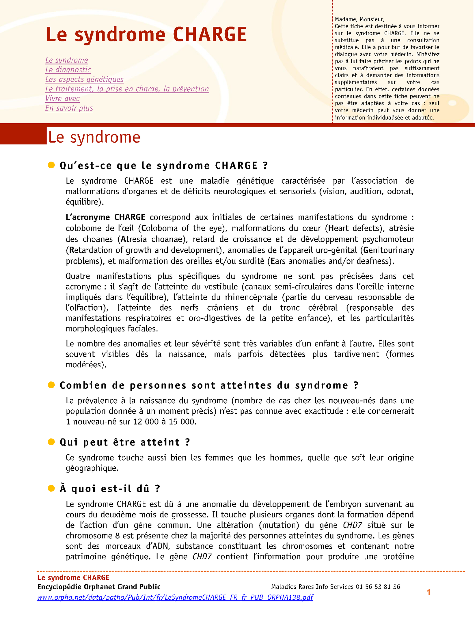 LeSyndromeCHARGE FR fr PUB ORPHA138